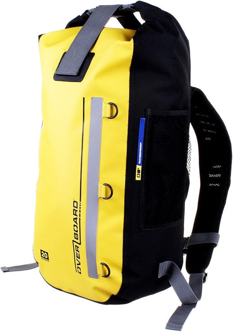 OverBoard 45 Litre Classic Waterproof Backpack with Top Fold Seal - Yellow