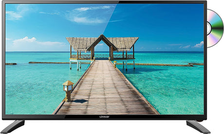 Linsar 24LED700 24" LED HD Ready Freeview TV with Built-In DVD Player Black - Kazoop 