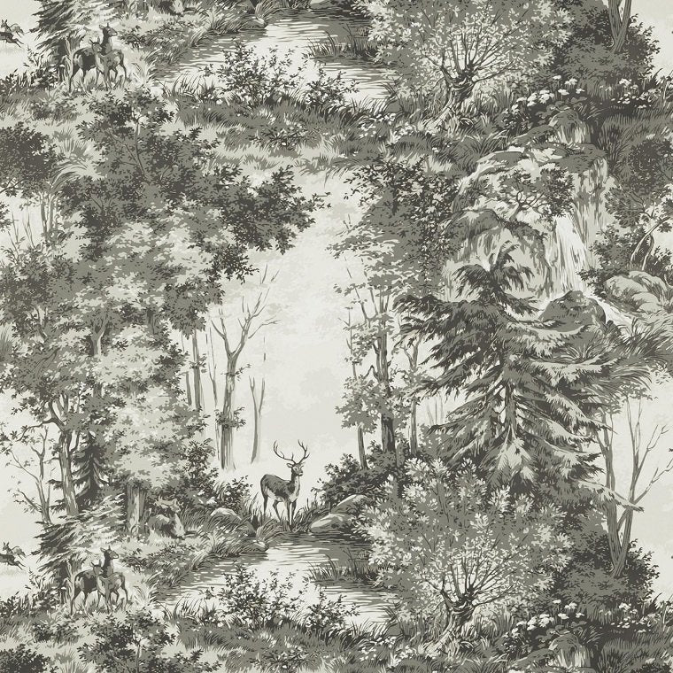 Mulberry Home FG076/A15 Torridon Wallpaper L10m x W68.5cm Woodsmoke