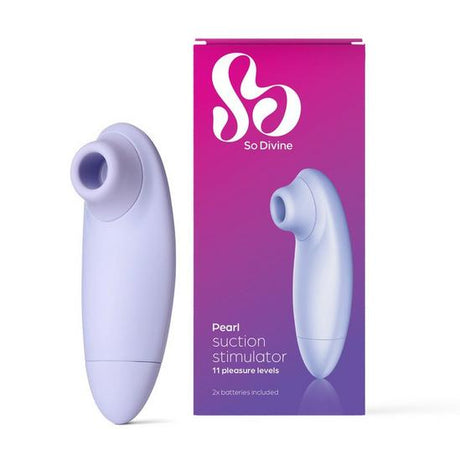 So Divine Pearl Clitoral Suction Stimulator - Purple - Kazoop 