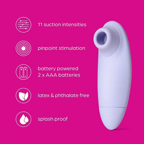 So Divine Pearl Clitoral Suction Stimulator - Purple - Kazoop 