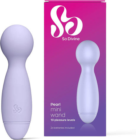 So Divine Pearl Mini Massaging Wand - Purple - Kazoop 