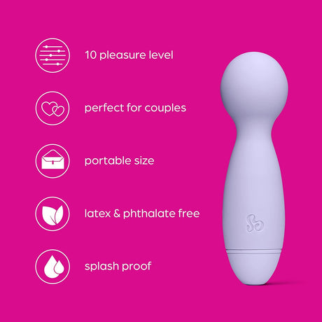 So Divine Pearl Mini Massaging Wand - Purple - Kazoop 