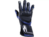 Richa Men's WSS Plastic Knuckle Leather Motorcycle Glove - Black/Blue - S