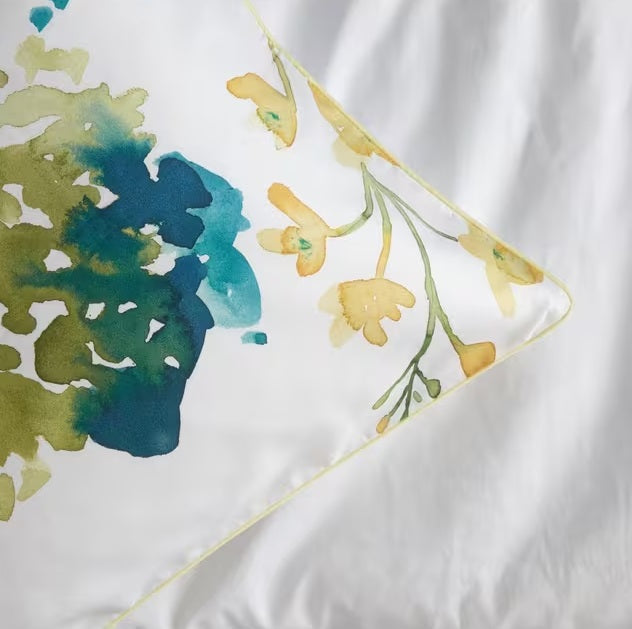 bluebellgray Botanical Floral Multicoloured Cotton Duvet Cover Set - King