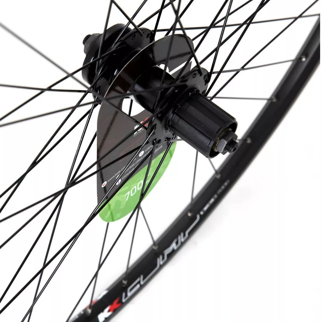 KX 8-10 Speed Quick Release 700c Doublewall Disc Brake Rear Wheel - Black