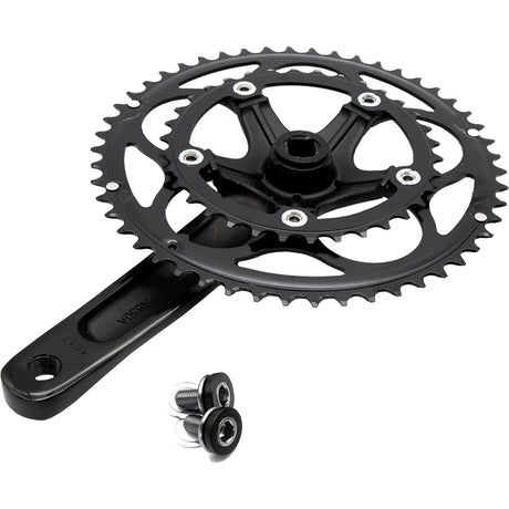 KranX FR650S 34/50T Alloy Compact 170mm 10-Speed Road Chainset in Black