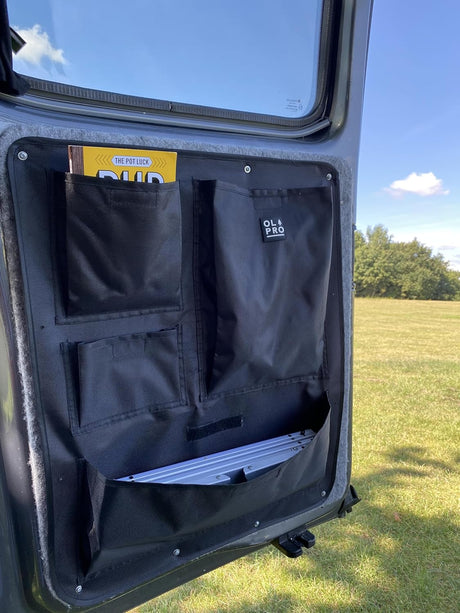 OLPRO VW T5/T6 Rear Right Hand Side Barn Door Van Storage Organiser - Black