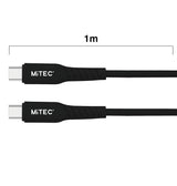 MiTEC Genuine USB-C To USB-C Non-Biodegradable Charging Cable 1m - Black