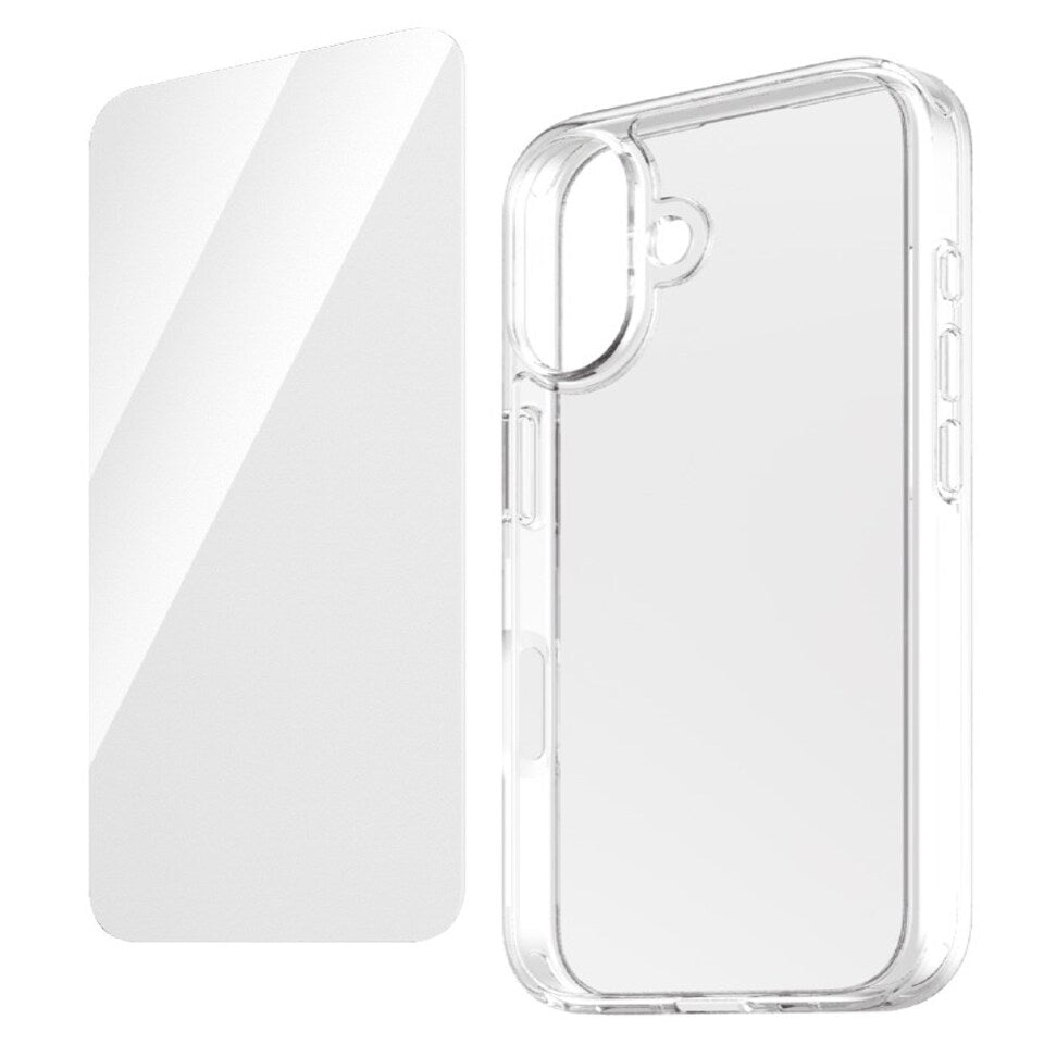 MiTEC MiPROTECT iPhone 16 Plus Protective Case & Screen Glass Bundle - Clear
