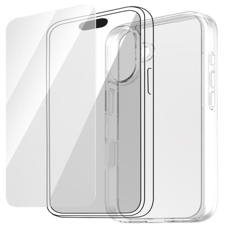 MiTEC MiPROTECT iPhone 16 Protective Case and Screen Glass Bundle - Clear