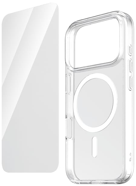 MiTEC MiPROTECT iPhone 17 Pro MagSafe Case and Screen Glass Bundle - Clear