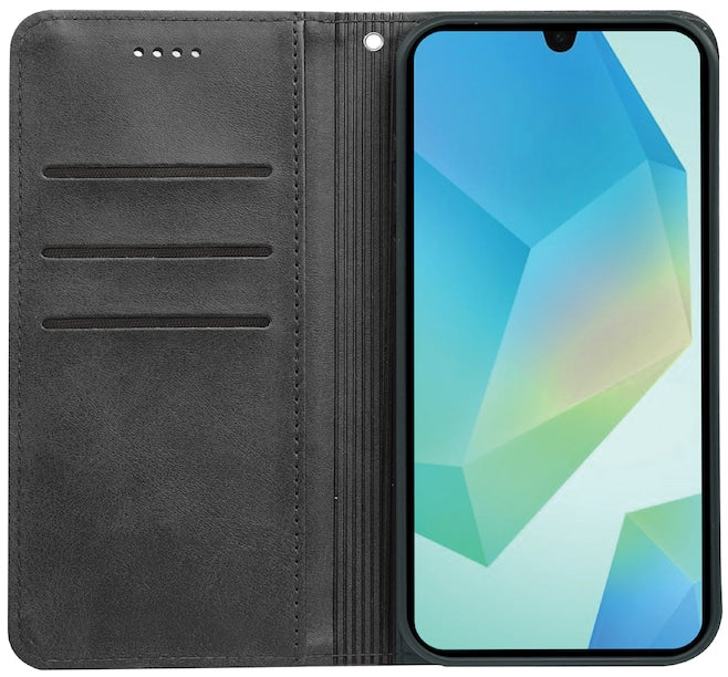 MiTEC Samsung A17 Folio Protective Case and Screen Glass Bundle - Black