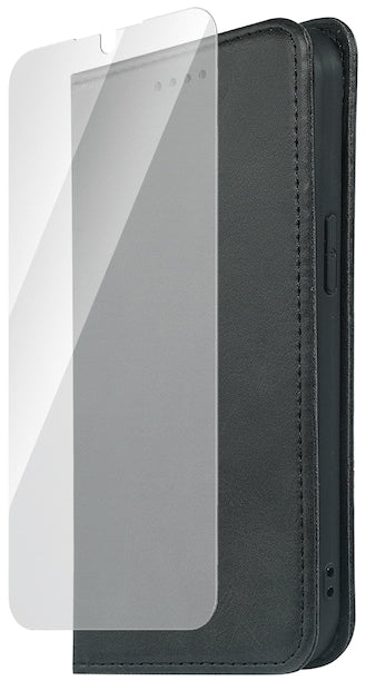 MiTEC Samsung A17 Folio Protective Case and Screen Glass Bundle - Black