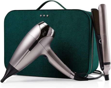 ghd Platinum+ Hair Straightener & Helios Hair Dryer Gift Set - Pewter - Kazoop 