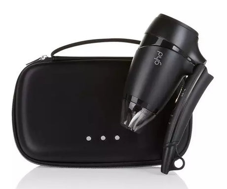 ghd Flight Travel 65°C 1400W Foldable Hair Dryer Gift Set - Black - Kazoop 
