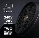 ghd Flight Travel 65°C 1400W Foldable Hair Dryer Gift Set - Black - Kazoop 