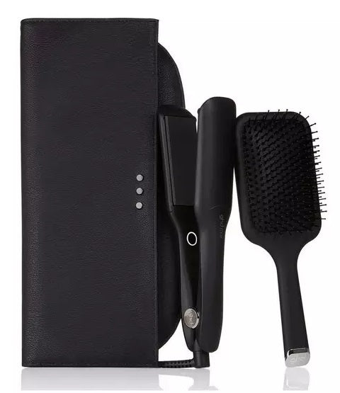 ghd Max Wide Ceramic Plate 185°C Hair Straightener Gift Set - Black - Kazoop 