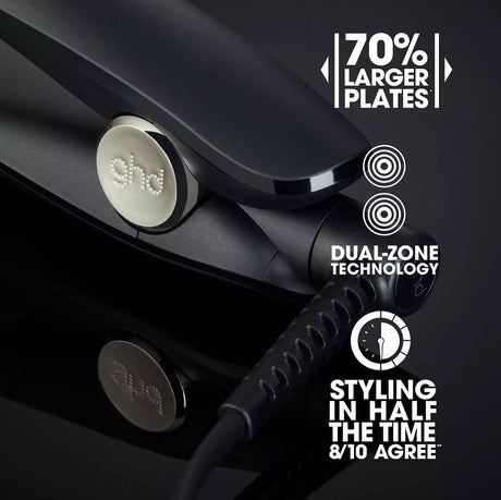 ghd Max Wide Ceramic Plate 185°C Hair Straightener Gift Set - Black - Kazoop 