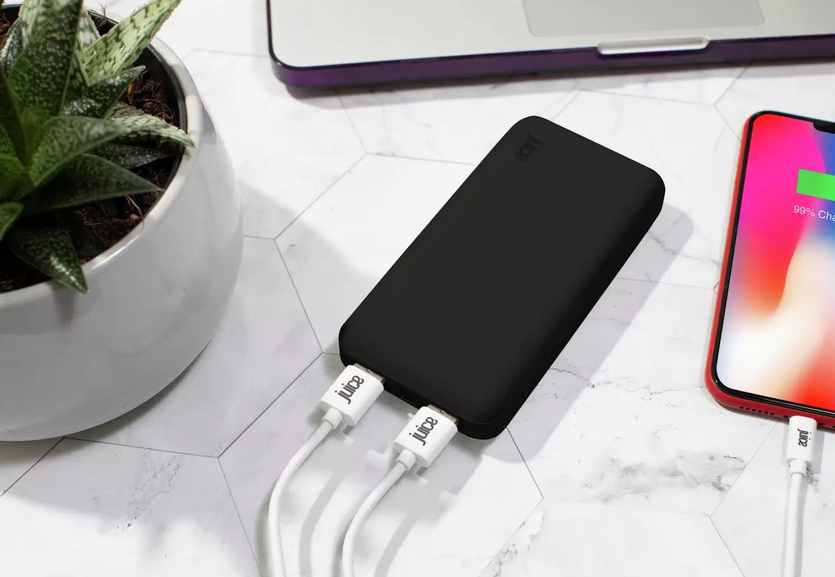 Juice 5 15000mAh Universal Portable Charger Power Bank – Black - Kazoop 