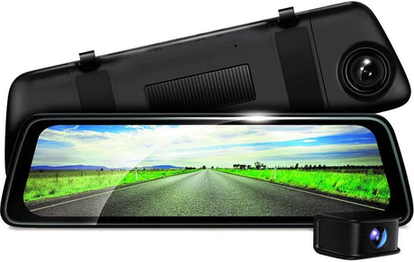 Aura HD5 by Road Angel 2K 1440p Dual Mirror Dash-Camera Built-in Wi-Fi Black - Kazoop 