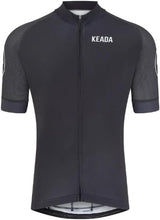 Keada Sports Men's Essential Short Sleeved Cycling Jersey - Black - Large
