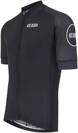 Keada Sports Men's Essential Short Sleeved Cycling Jersey - Black - Large