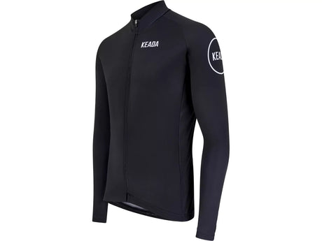 Keada Sports Men's Essential Long Sleeved Black Cycling Jersey - Medium - Kazoop 