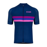 Keada Sunset Men's Short Sleeve Quick Dry Cycling Jersey - Purple - XL