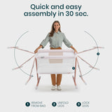 Tutti Bambini Zizee Essential Baby 0-6 Months Portable Crib - Walnut/Ecru