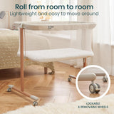Tutti Bambini Zizee Essential Baby 0-6 Months Portable Crib - Walnut/Ecru