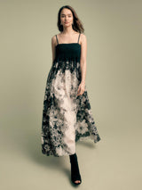 Florere Womens Sleeveless Floral Print Midi Dress Multi - Size 14 - Multi