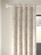 John Lewis Cala Weave Pair Lined Eyelet Curtains W228 x Drop 137cm - Gold