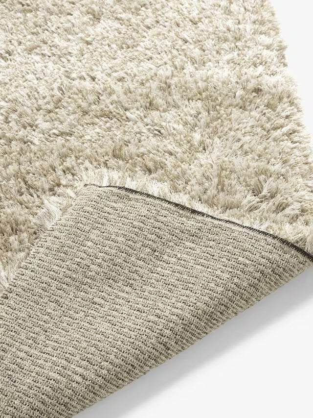 John Lewis Rhapsody Shaggy Rectangular Wool Blend Rug L200 x W135cm - Putty