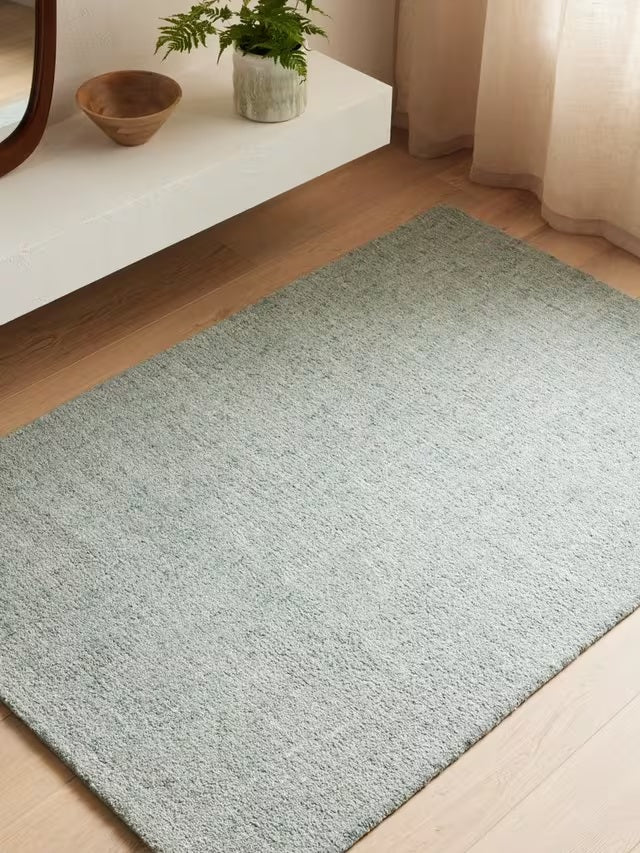 John Lewis Orkney Loop Pile Hand Tufted Rectangular Rug 300 x 200cm - Blue - Kazoop 