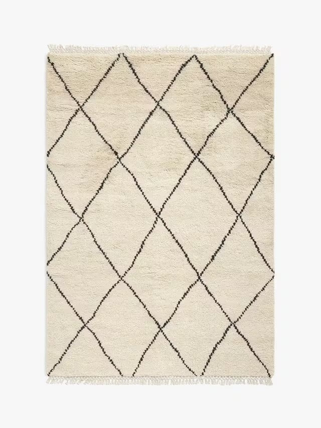 John Lewis Classic Berber Rectangular Soft Wool Rug 240 x 170cm - Natural