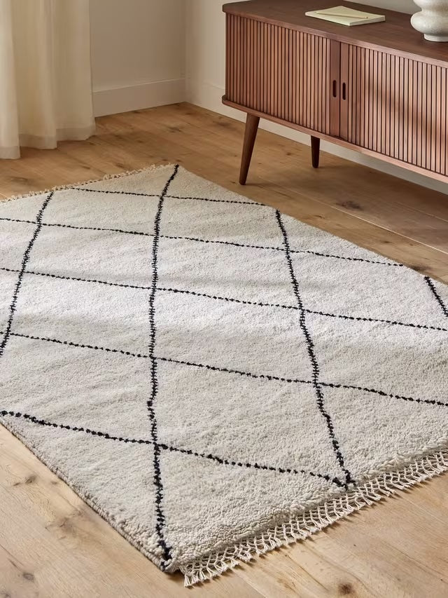 John Lewis Classic Berber Rectangular Soft Wool Rug 240 x 170cm - Natural