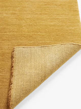 John Lewis Plain New Zealand Wool Rectangular Rug L180 x W120cm - Mustard