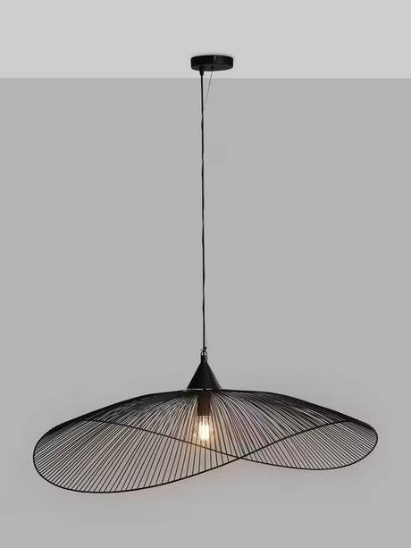John Lewis Hiko XL Decorative Curved Metal Pendant Ceiling Light - Black