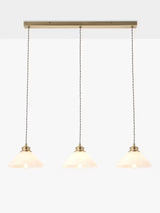John Lewis Tula 3 Arm Over Diner Bar Ceiling Light - Matt Antique Brass