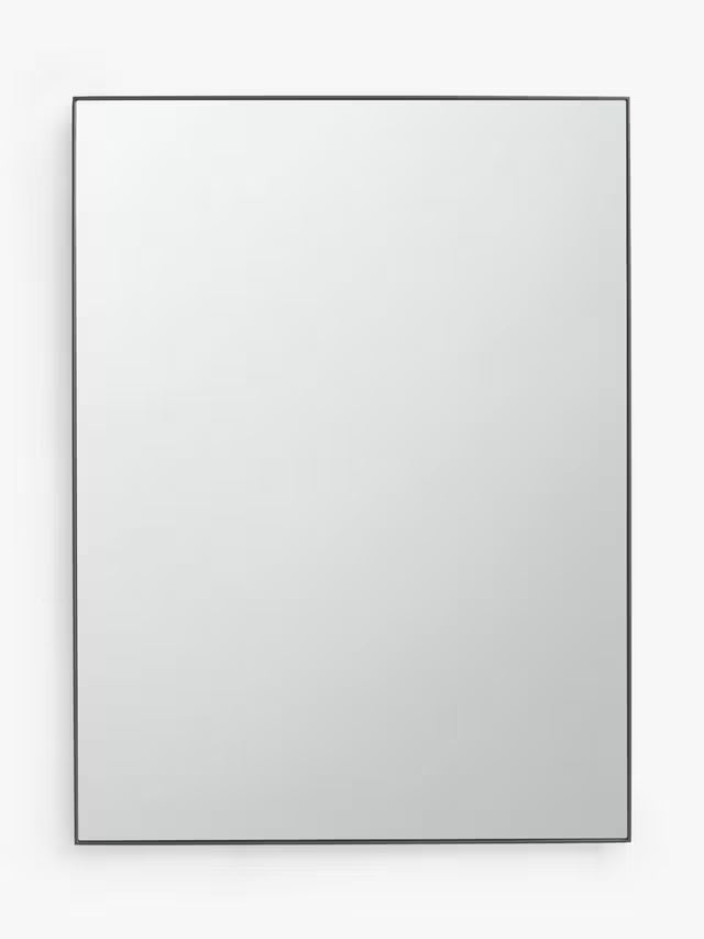John Lewis Scandi Metal Decorative Rectangular Mirror 102 x 76cm - Black