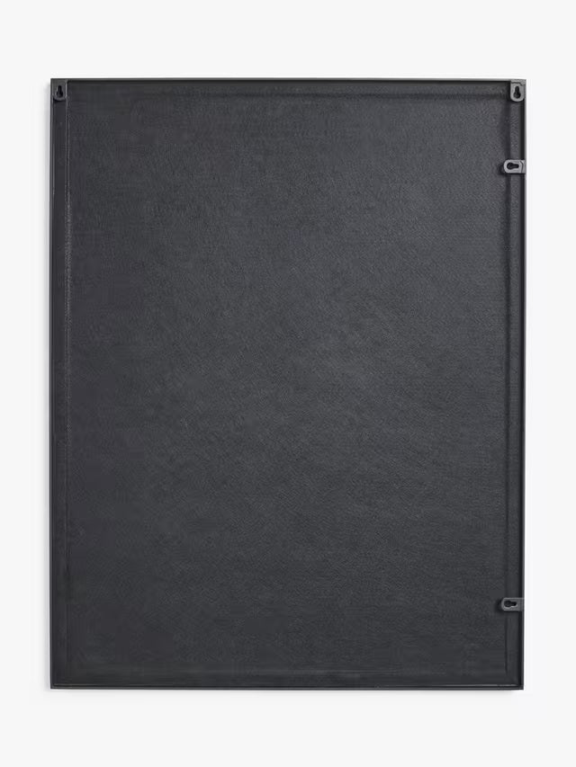 John Lewis Scandi Metal Decorative Rectangular Mirror 102 x 76cm - Black