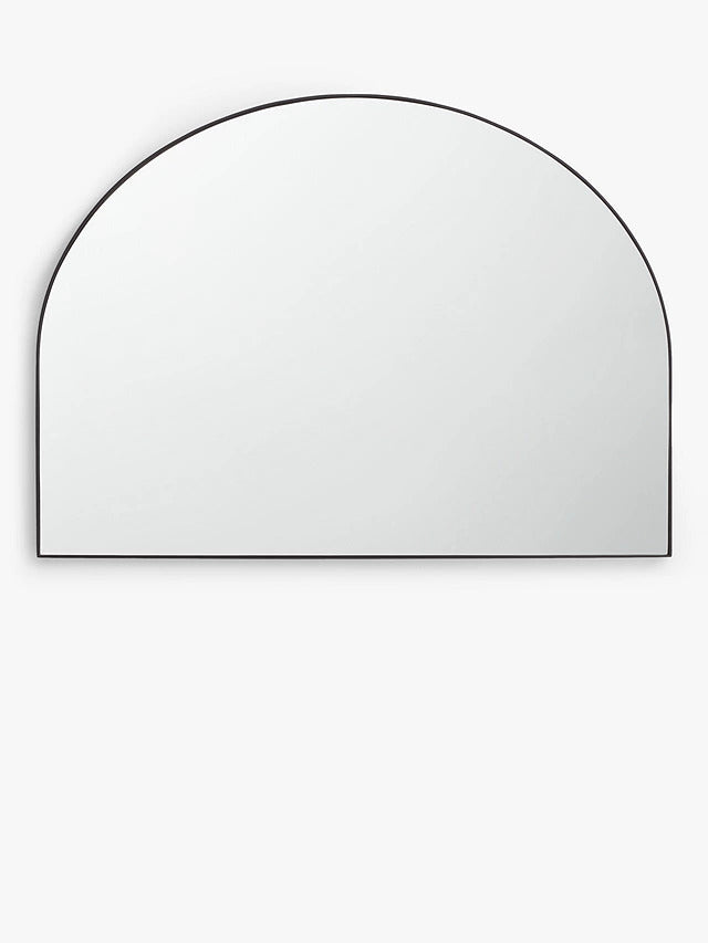 John Lewis Scandi Decorative Metal Overmantle Mirror 76 x 102cm - Black - Kazoop 