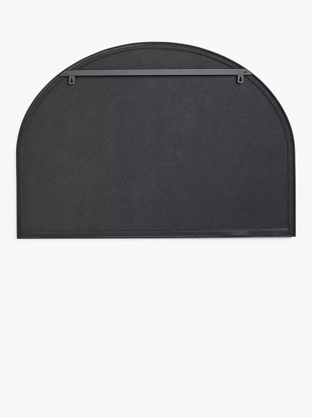 John Lewis Scandi Decorative Metal Overmantle Mirror 76 x 102cm - Black - Kazoop 