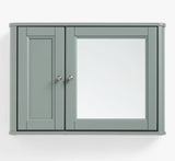 John Lewis Portsman Wall Mounted Double Mirrored Bathroom Cabinet - Green