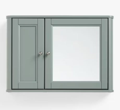 John Lewis Portsman Wall Mounted Double Mirrored Bathroom Cabinet - Green