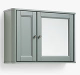 John Lewis Portsman Wall Mounted Double Mirrored Bathroom Cabinet - Green