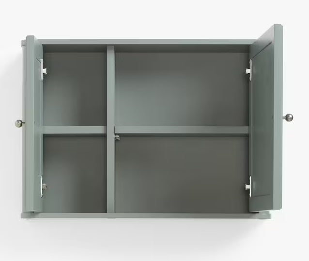 John Lewis Portsman Wall Mounted Double Mirrored Bathroom Cabinet - Green