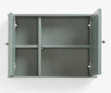 John Lewis Portsman Wall Mounted Double Mirrored Bathroom Cabinet - Green