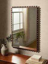 John Lewis Bobbin Rectangular Wood Frame Wall Mirror 85 x 60cm - Natural